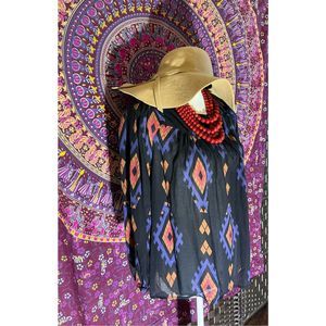 Lucky Brand Aztec Blouse M